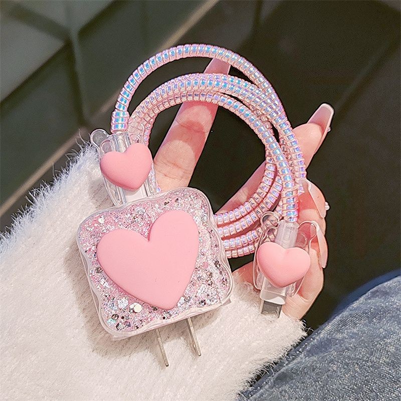 Phone Accessories Online - High Quality Pink Heart Charger Case