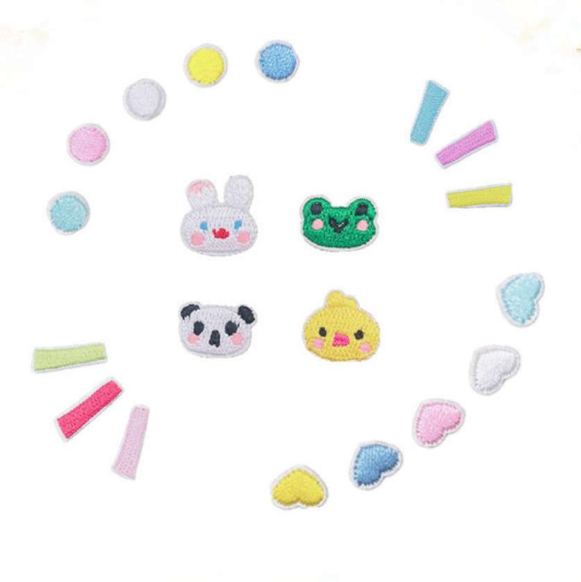 Phone Accessories Online - 10 Pcs Dot Lines Heart Embroidered
