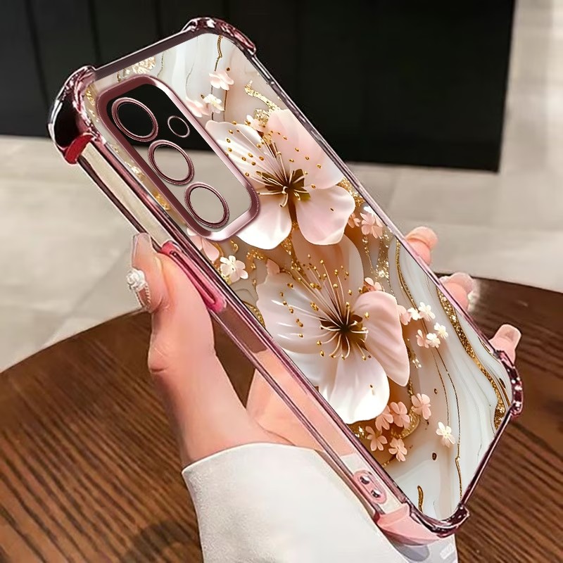 Electroplated Flower Clear Pho - Phone Case Clear recension och pris