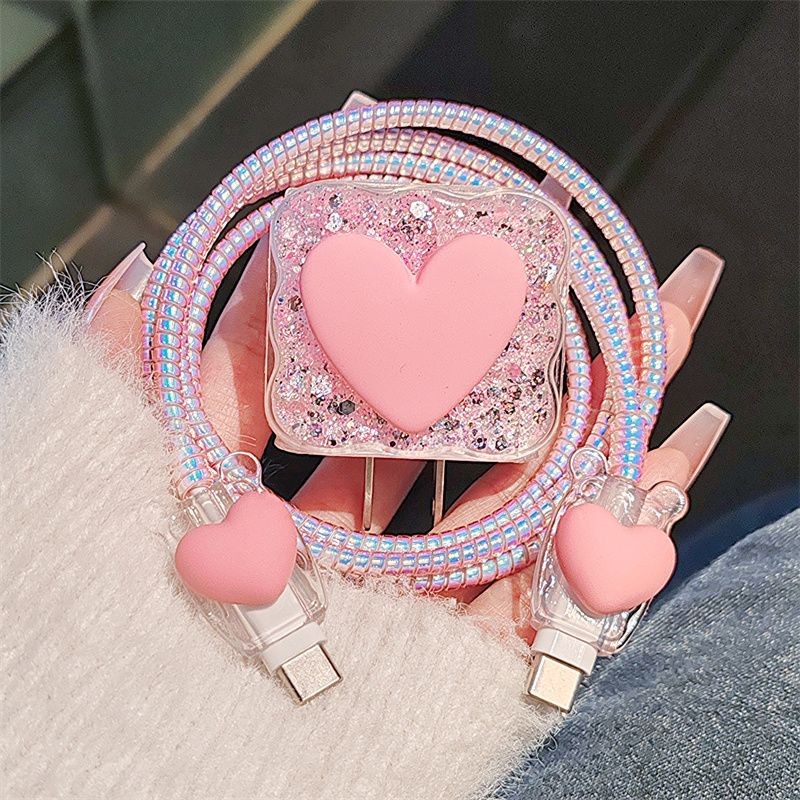 High Quality Pink Heart Charge - Phone Accessories Online recension och pris