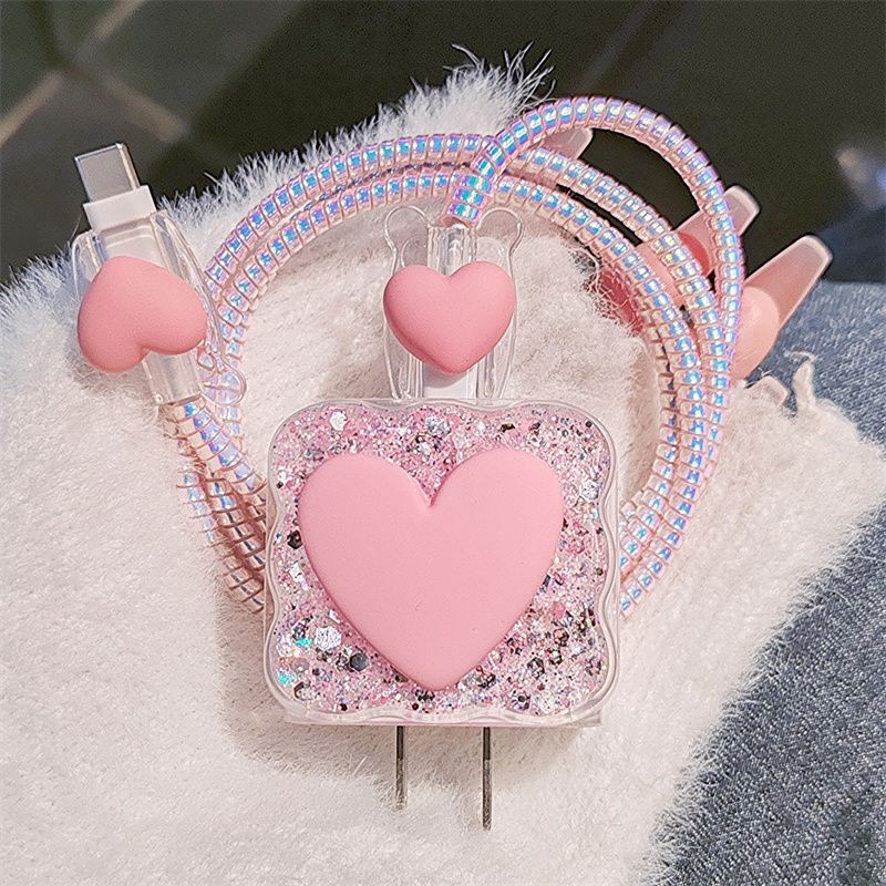 High Quality Pink Heart Charge - Phone Accessories Online recension och pris