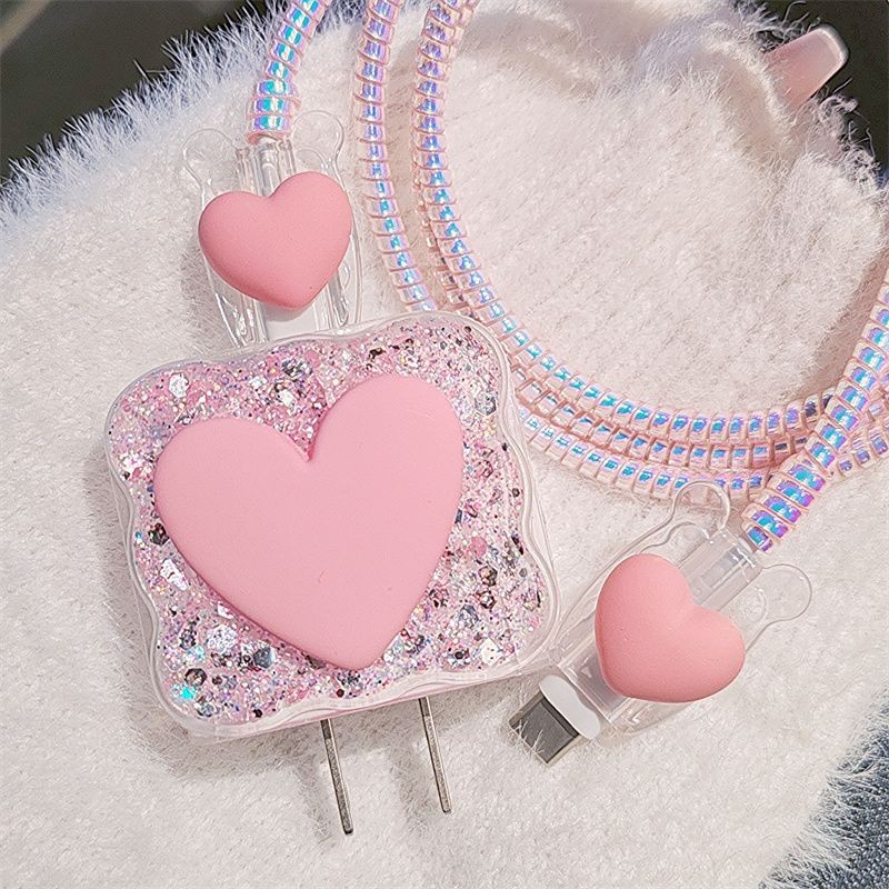 High Quality Pink Heart Charge - Phone Accessories Online recension och pris