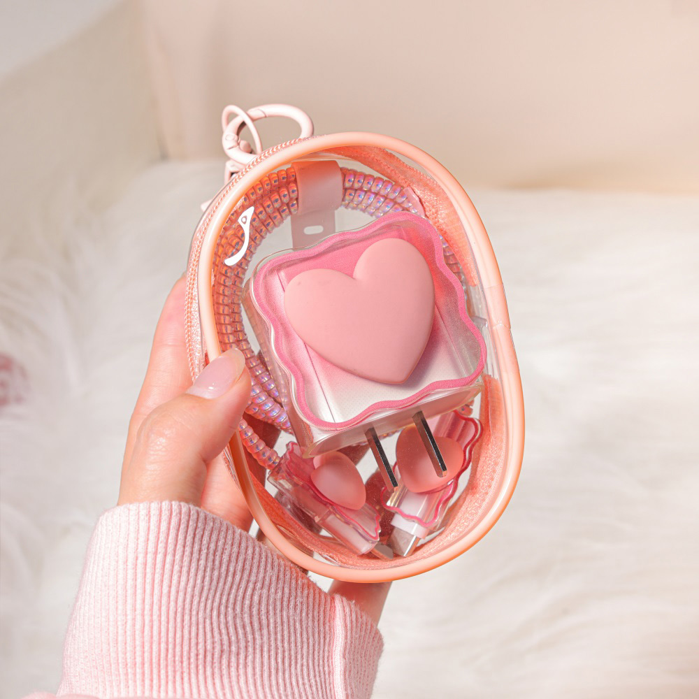 6PCS Love Heart Charger Cover  - Phone Accessories Box Set recension och pris