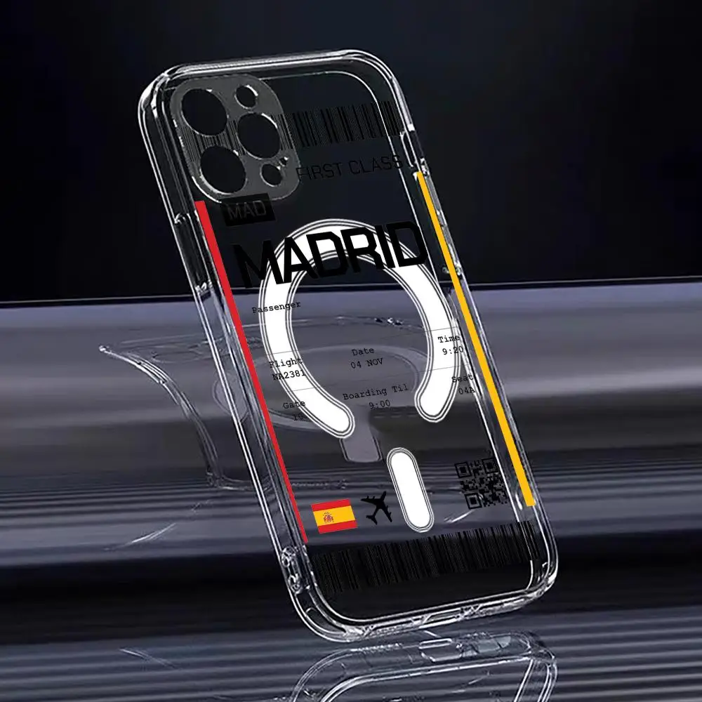 Travel Plane Ticket Spain Phon - Phone Case Clear recension och pris