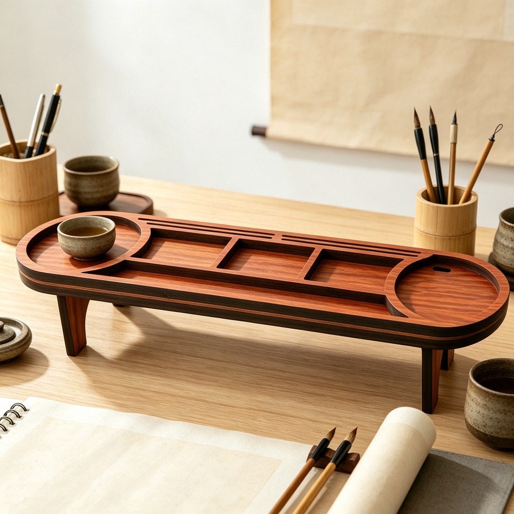 Wooden Desk Organizer with Pho - Phone Accessories Rack recension och pris