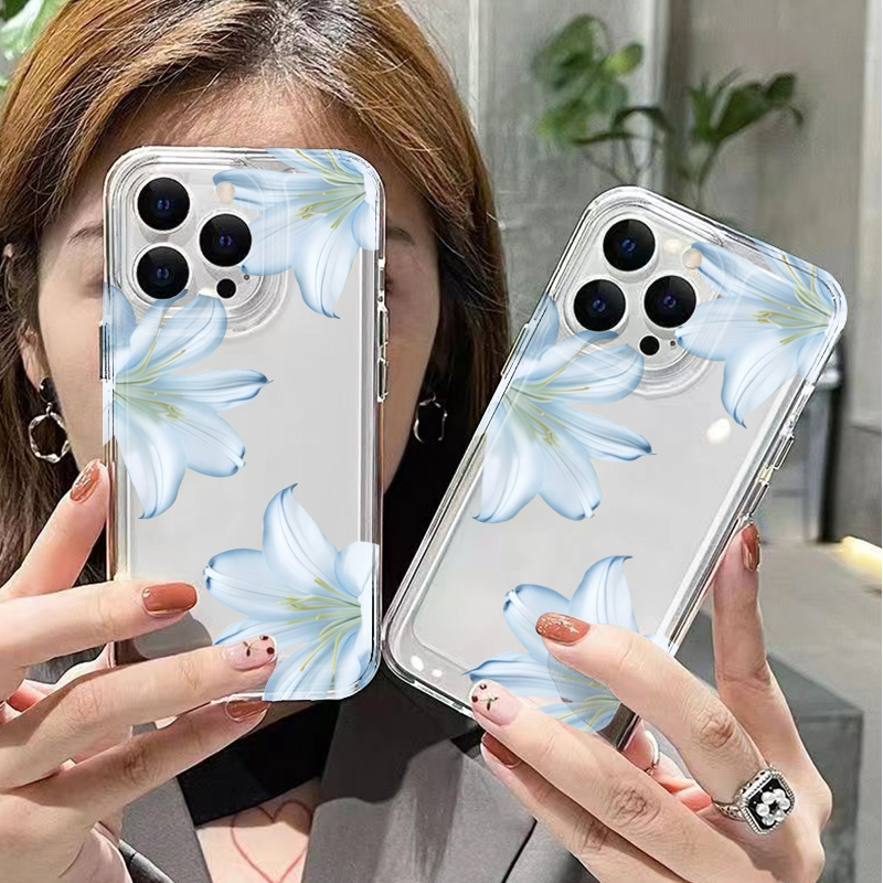 Fashion Exquisite White Lily F - Phone Case Clear recension och pris