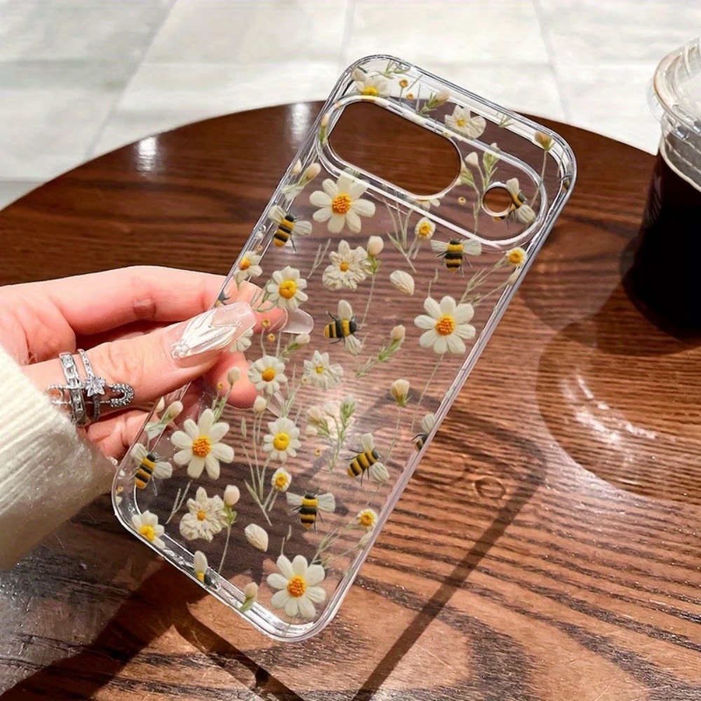 Cute Honeybee Flower Pattern S - Phone Case Clear recension och pris