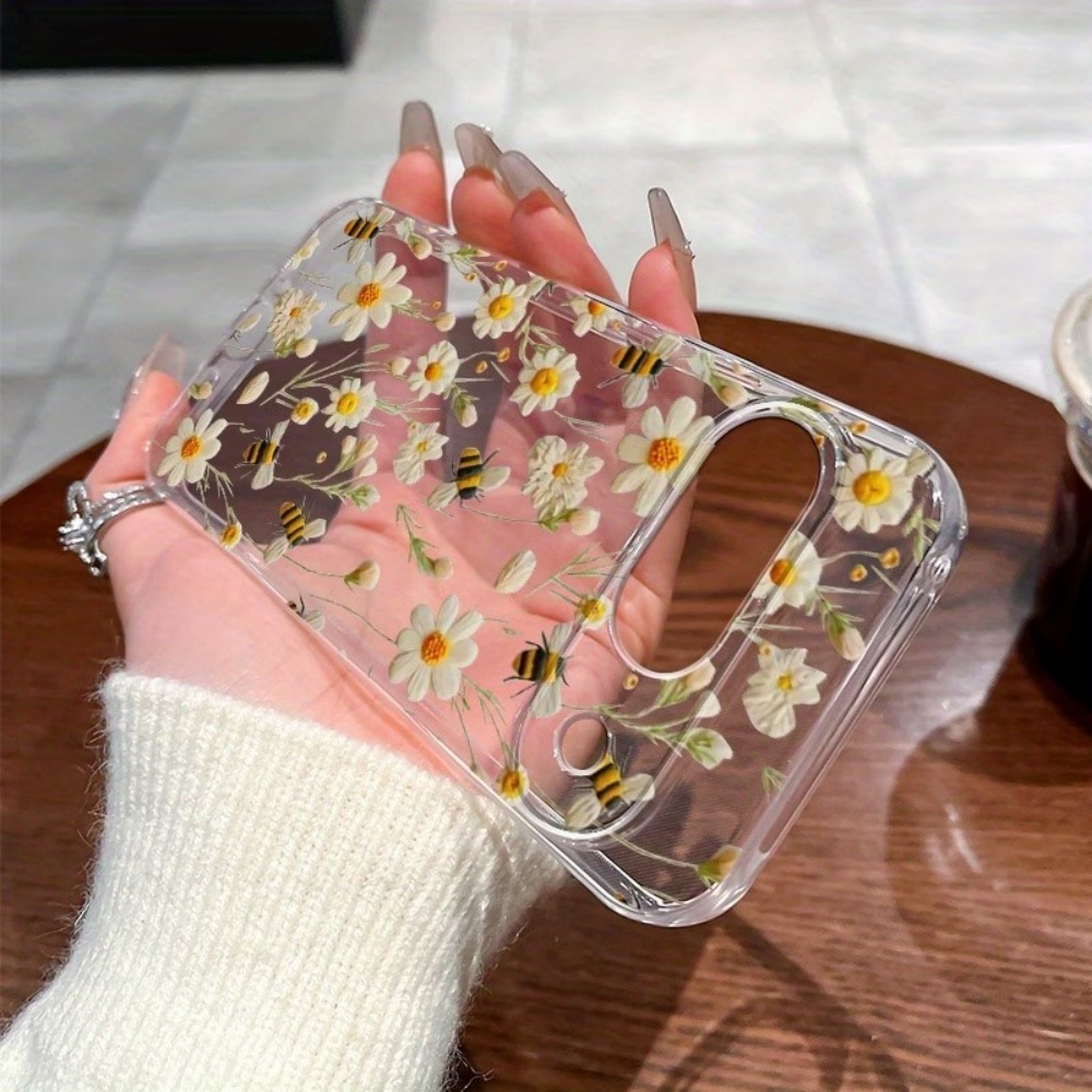 Cute Honeybee Flower Pattern S - Phone Case Clear recension och pris