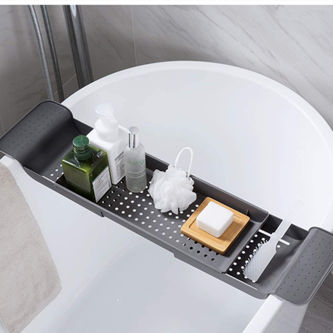 Bath Shelf Caddy Tray Expandab - Phone Accessories Rack recension och pris