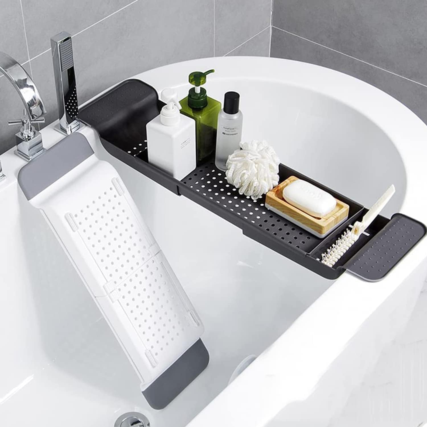 Bath Shelf Caddy Tray Expandab - Phone Accessories Rack recension och pris